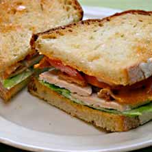 Bacon, Lettuce, Tomato And Mayo Sandwich 